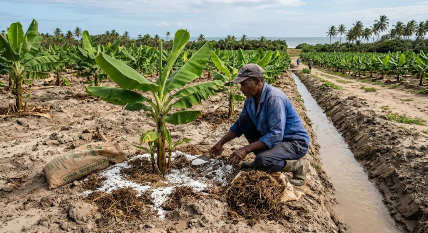 Como Recuperar Solos Salinos para Cultivar Banana Cavendish Rentável em Quelimane