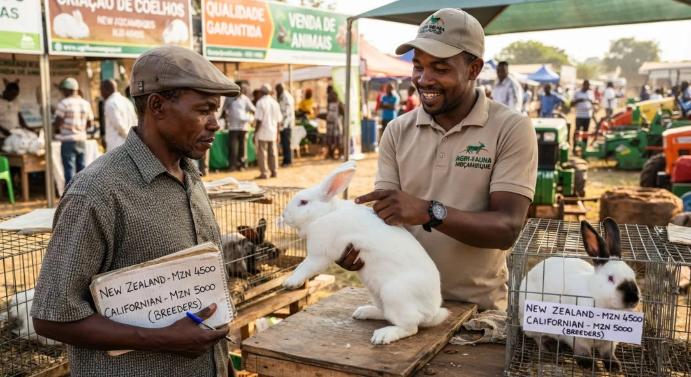 O que é preciso para criar um coelho em Moçambique