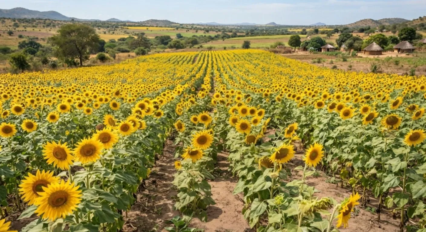 Onde o girassol é cultivado em Moçambique?