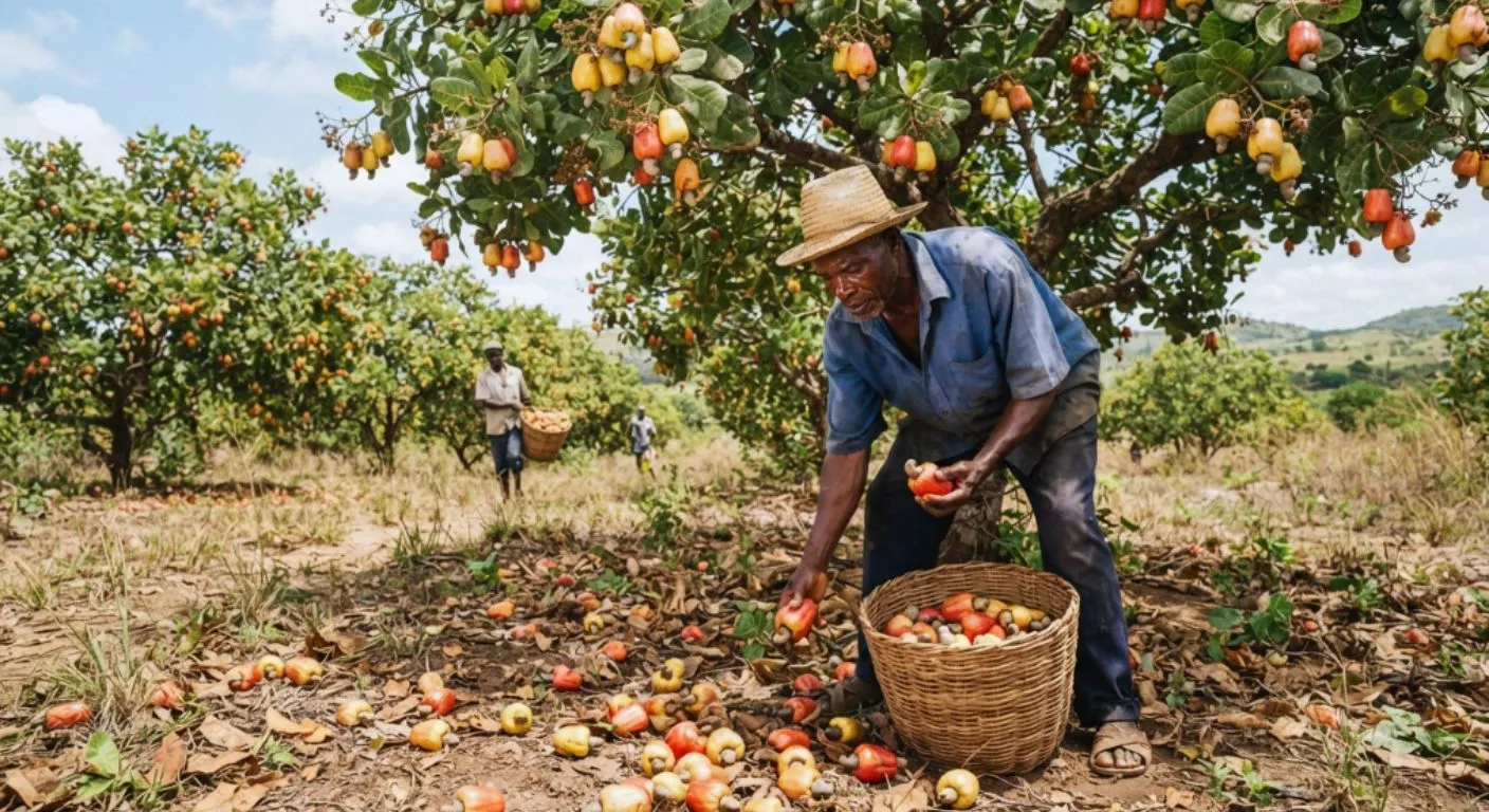 Qual é a época de caju em Moçambique?