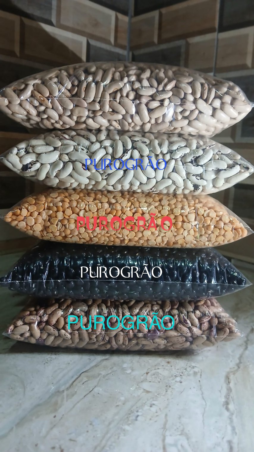 Logótipo de PuroGrão Venda de grãos de feijão selecionados